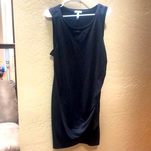 Black womens 2X side sinched tank top dress